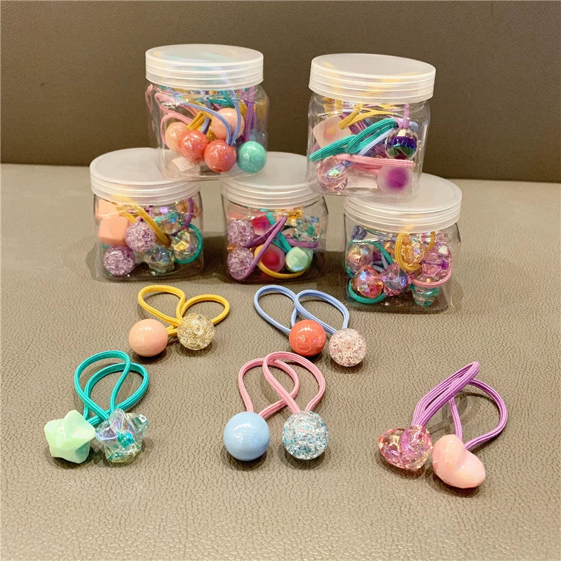 candy color children's hair rinh set