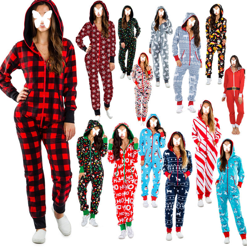 casual animal snowman snowflake pajama sets polyester lingerie & pajamas