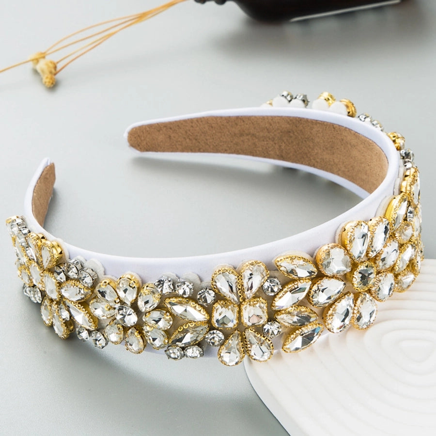 fashion retro hair accessories baroque wide-brimmed crystal headband