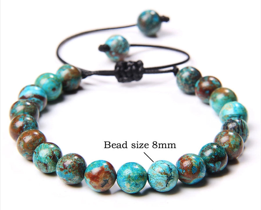 retro swirl pattern natural stone agate beaded bracelets 1 piece