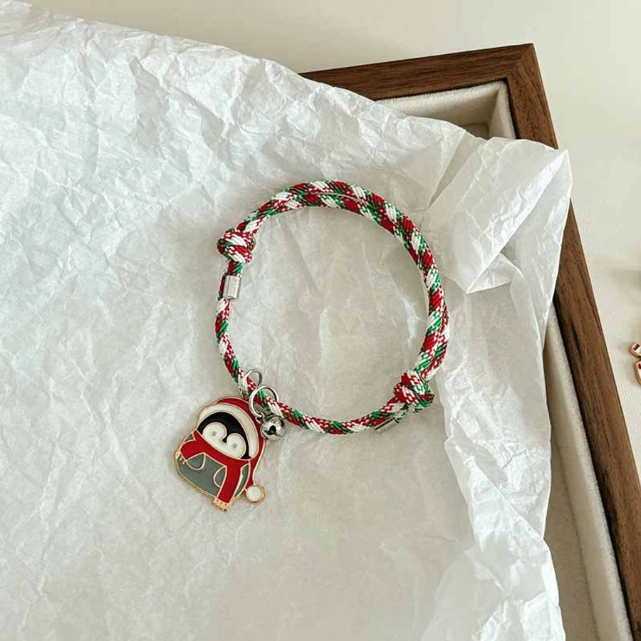 Christmas bracelet Cartoon creative couple girlfriends Bell bracelet female suction bracelet adjustable bracelet gift