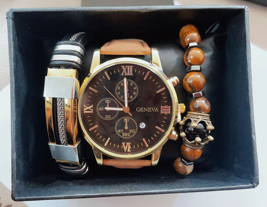 casual solid color single folding buckle quartz men's watches