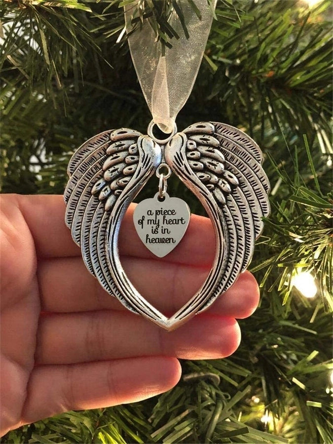 christmas simple style angel wings alloy holiday hanging ornaments