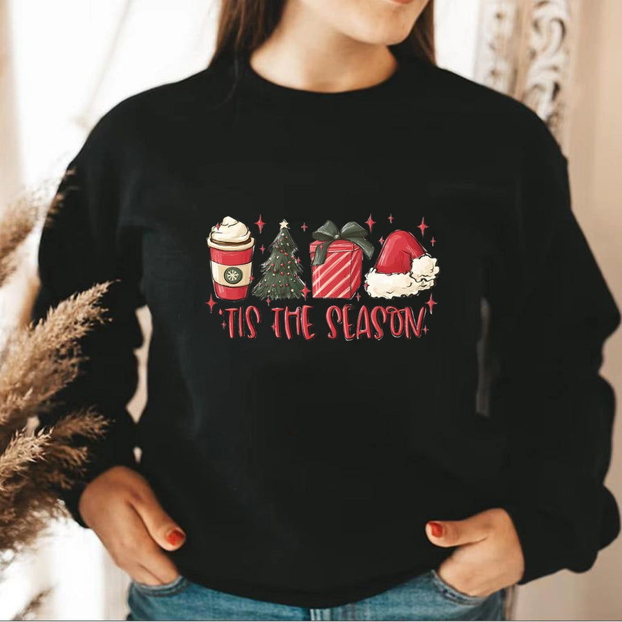 women's hoodies long sleeve printing christmas letter