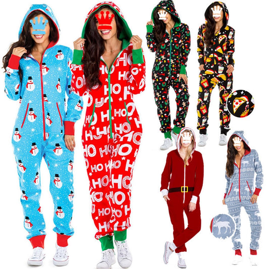 casual animal snowman snowflake pajama sets polyester lingerie & pajamas