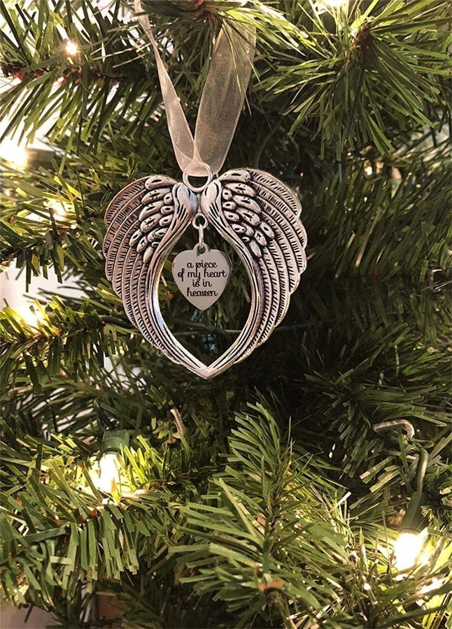 christmas simple style angel wings alloy holiday hanging ornaments