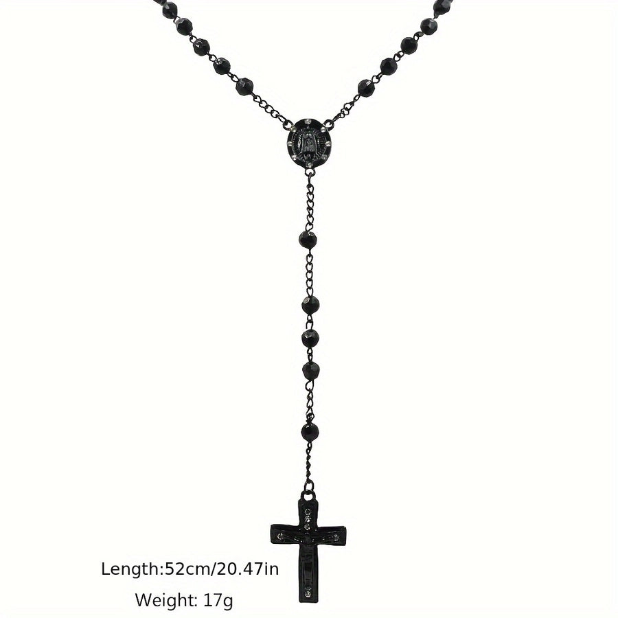 casual cross alloy women's long necklace