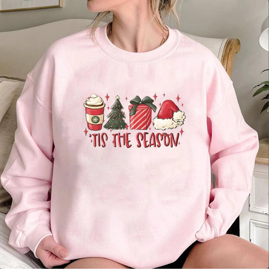 women's hoodies long sleeve printing christmas letter