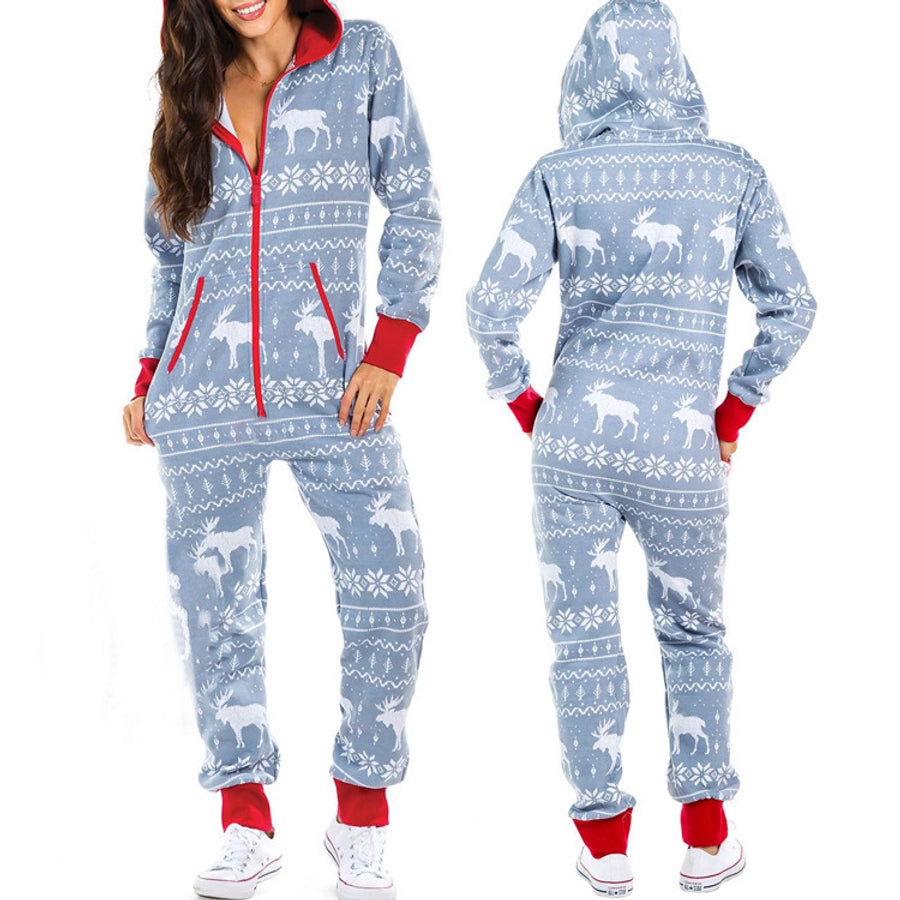 casual animal snowman snowflake pajama sets polyester lingerie & pajamas