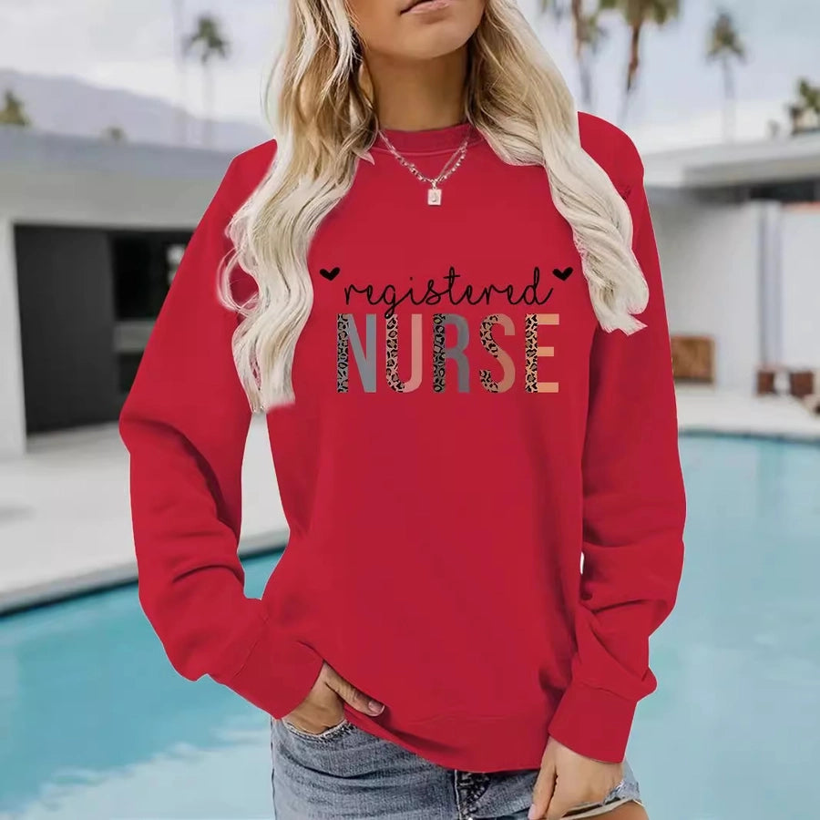 Women's Hoodie Long Sleeve T-Shirts Printing Streetwear Letter