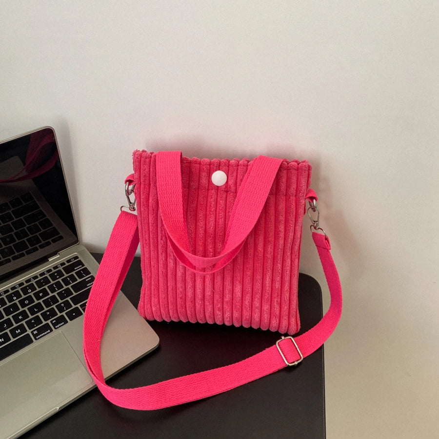 Women's Small Polyester Solid Color Basic Magnetic Buckle Handbag