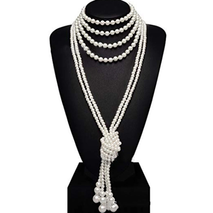 Gothic Hip-Hop Exaggerated Pearl Imitation Pearl Glass Beaded Artificial Pearls Halloween Easter Women'S Sweater Chain Necklace