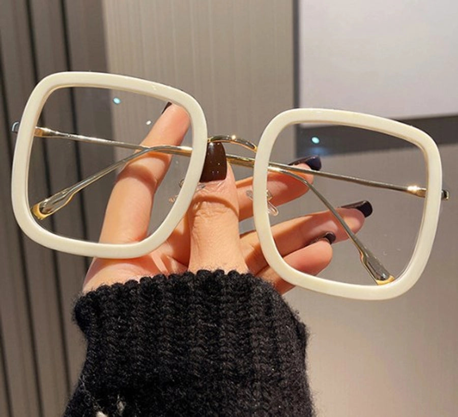 Simple Style Solid Color Ac Square Full Frame Optical Glasses