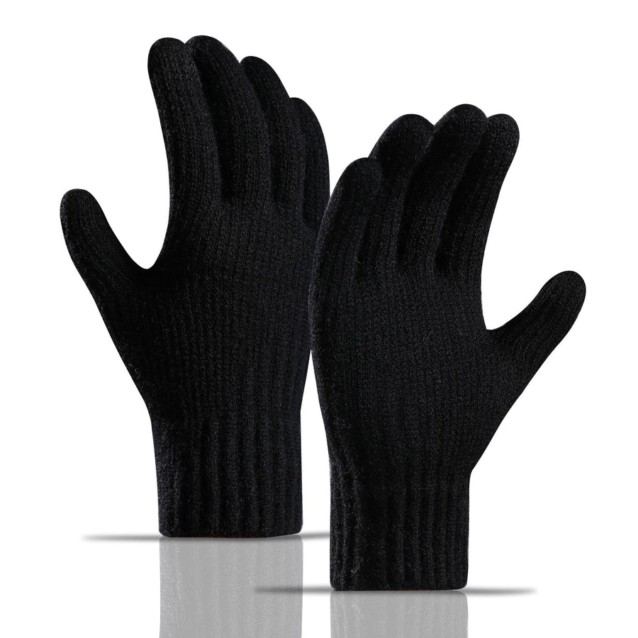 New winter plus velvet padded warm knitted gloves women's alpaca wool fit soft outdoor touch screen gloves manufacturers