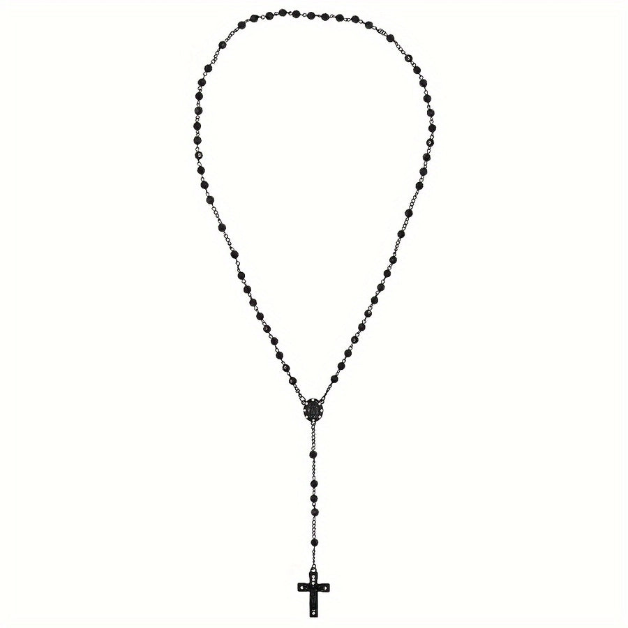 casual cross alloy women's long necklace