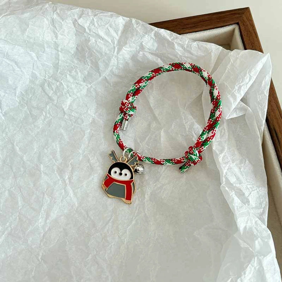 Christmas bracelet Cartoon creative couple girlfriends Bell bracelet female suction bracelet adjustable bracelet gift