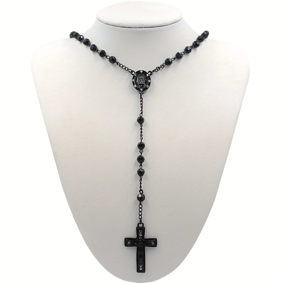 casual cross alloy women's long necklace