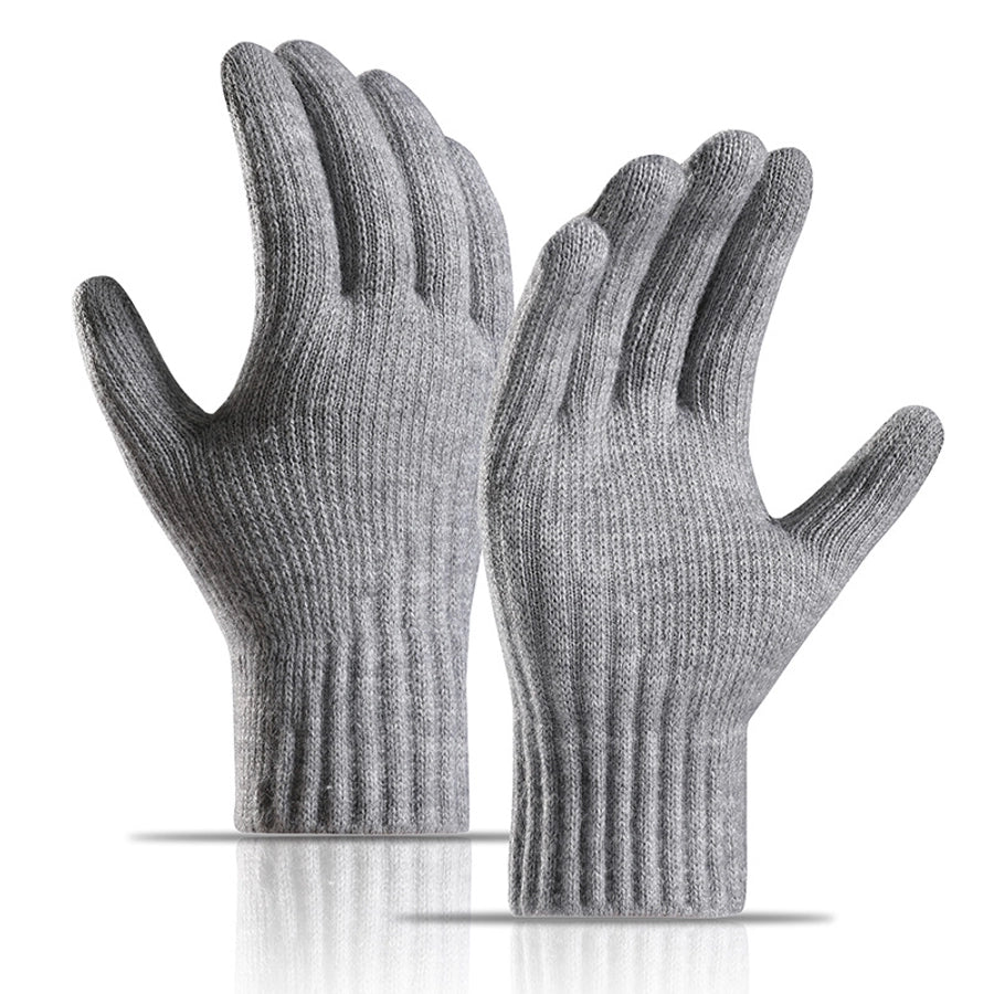 New winter plus velvet padded warm knitted gloves women's alpaca wool fit soft outdoor touch screen gloves manufacturers